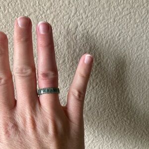 Handmade Ocean Green Tila Bead Ring